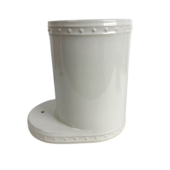 Nora Fleming Utensil Crock Pearl Dot 6.75" Retired Pottery Mini Holder - Picture 2 of 8